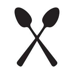 spoon icon is suitable as a visual element for a restaurant illustration on white background