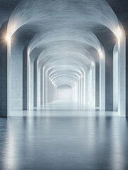 Obraz premium Minimalist Concrete Building Interior
