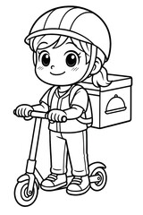 Adorable manga-style soldier boy coloring page. Crisp black-and-white line art perfect for kids’ printables, classroom worksheets, military career lessons, and clip-art craft projects.