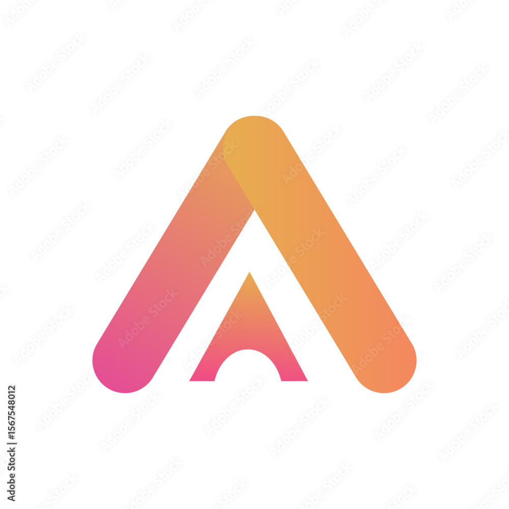 Poster gradient letter a design makes for a modern and scalable graphic, suitable for technology or brandin