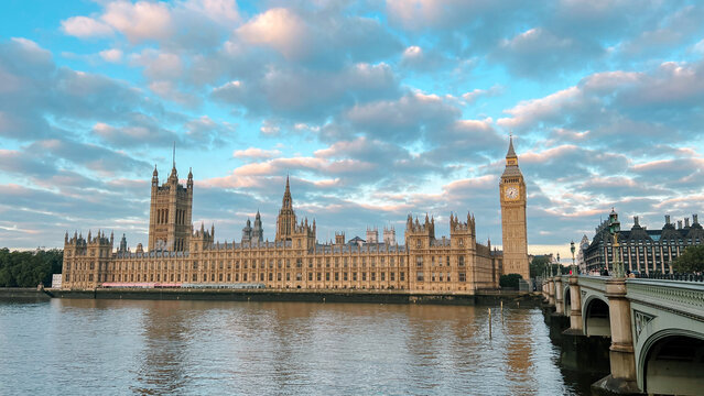 Houses of Parliament and Big Ben at Sunrise, London