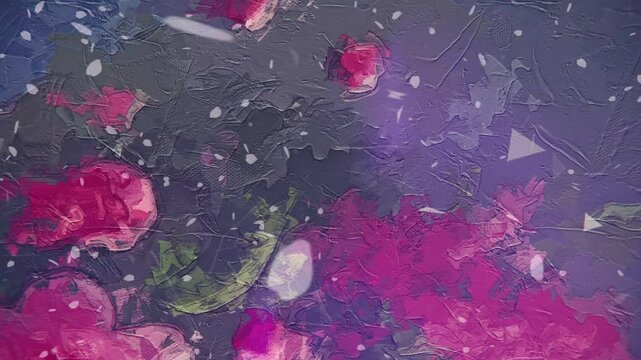 Various oil paintings, flowers, flying birds, roses, peonies, landscapes, waterfalls, squirrels, various animals, forests