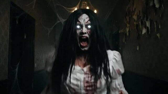 The terrifying ghost of a woman