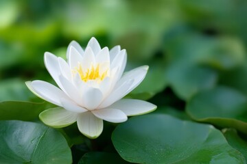 Serene lily blossoms unfurl gracefully amid verdant leaves, echoing Zen tranquility, and invoking Hanami's ephemeral beauty, natures meditative symphony