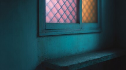 Silent twilight seeps through a lattice window, whispering secrets of Yule and the mystical art of hygge