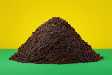 Rich, loamy soil heap evokes Earth Day's nurturing spirit, perfectly embodying urban gardening whimsy and regenerative agriculture dreams