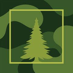 Tree silhouette geometric background with abstract style vector illustration
