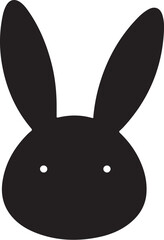 Obraz premium Cute Minimal Bunny Head Bundle