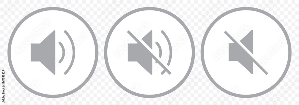 Poster an icon that increases and reduces the sound. a set of sound icons with different signal levels in a