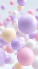 Pastel spheres float ethereally like dream bubbles, reminiscent of Dia de los Muertos sugar skulls and Holi vibrancy