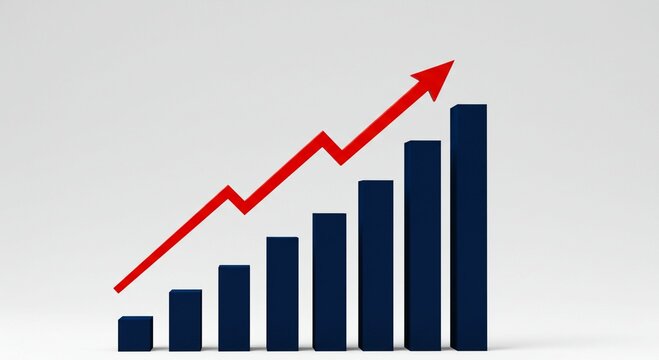 Business growth bar chart graphic