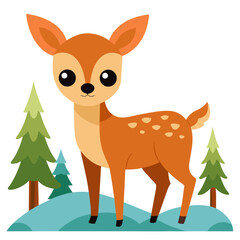 Obraz premium vector illustration of a deer