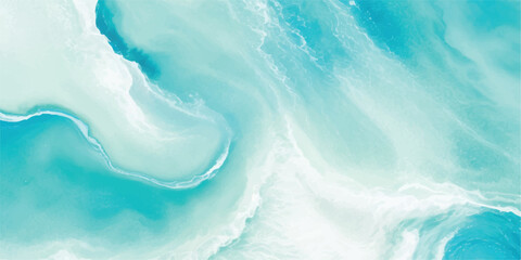 A serene watercolor ocean landscape with pastel blue and green abstract waves. Ideal for art prints, website headers, and peaceful branding.
