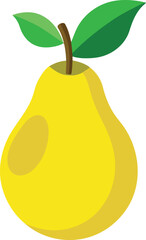 Colorful and stylish pear fruits vector illustration, pear vector graphics icon design, Vintage and retro pear vector graphics resource, pear editable vector art