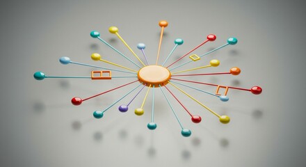 Colorful connections abstract graphic design