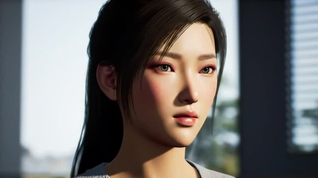 Digital twin of a human generated by AI, mirroring every movement in real time