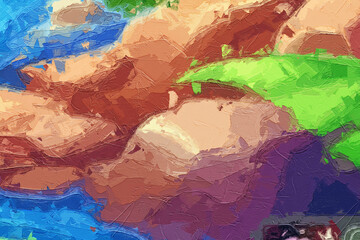 Various oil paintings, flowers, landscapes, waterfalls, forests, squirrels, animals, roses, peonies, flying birds