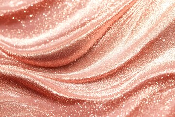 Flowing rose gold powder