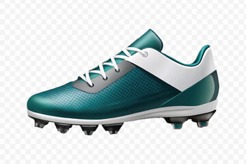 realistic 3d sport football shoe in different color style isolated on transparent background