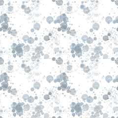 Background with abstract spots. Watercolor digital illustration. Seamless pattern with stylized splashes, isolated on a white background. Stylization of the sky, clouds, water spray and the sea