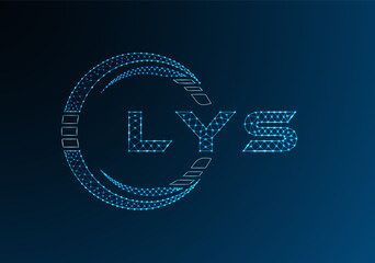LYS low poly letter logo vector design. LYS lower poly logo design. Low poly logo.