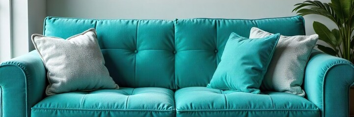 Luxurious Teal Plush Cushion Comfort and Style for Living Room, Sofa, Armchair, or Floor