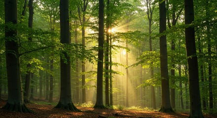 Forest sunlight rays nature photography