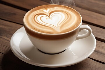 White cup with coffee