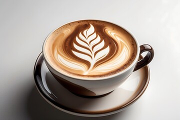 White cup with coffee