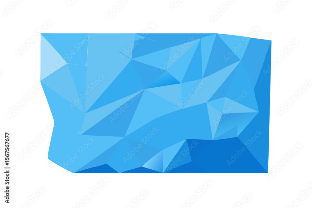 Poster abstract geometric blue polygonal background with sharp edges and gradient shading