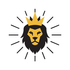 Sun Crowned Lion Radiating Majesty
