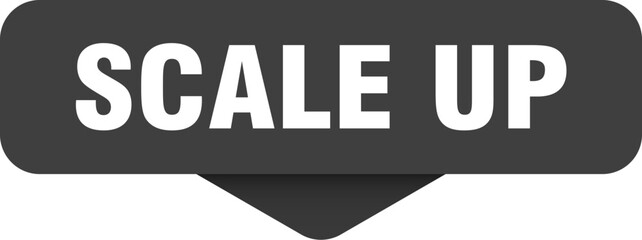 scale up sticker. scale up sign on transparent background
