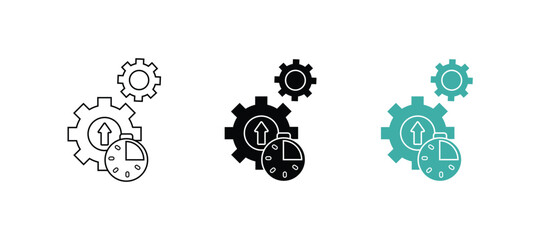 Productivity icons collection.Efficiency icon. Vector illustration. Concept of Efficiency.