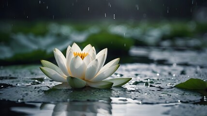 white water lilies wallpaper