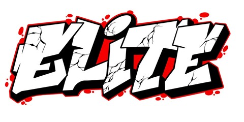 elite letter, elite graffiti with a unique simple graffiti style