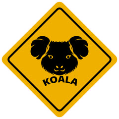 australia koala warning sign © Farra