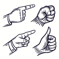 hand vector,hand silhouette,hand icon,hand gesture,hand illustration,pointing hand,fist hand,thumbs up,thumbs down
