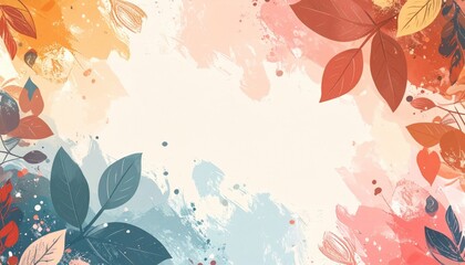 Colorful autumn leaves background nature scene graphic art vibrant environment abstract viewpoint seasonal concept