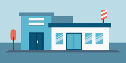 Modern Business Building Design Shop, Store, or Office Space