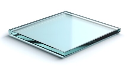 Transparent Glossy Plastic Sheet PNG | Clear Acrylic Plate, Shiny Glass Panel with Realistic Reflection