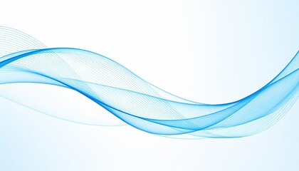 Wavy blue lines on a clean minimal background &ndash; perfect for presentations/波打つ青いライン、清潔感あるミニマル背景、プレゼン向き