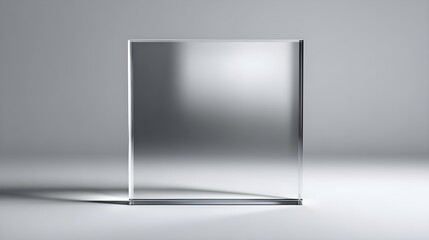 Clear Shiny Acrylic Sheet PNG | Transparent Plastic Panel with Realistic Glare and Reflection