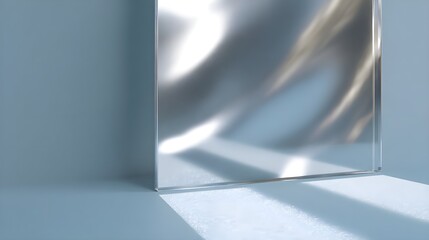 Glossy Transparent Acrylic Sheet Vector | Clear Plastic Panel with Realistic Light Reflections