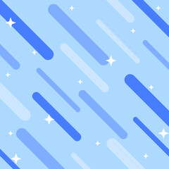 正方形の背景　斜線と星　青