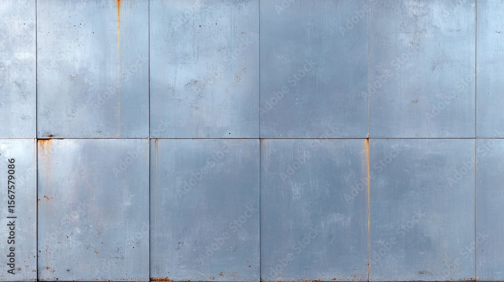 Poster weathered metal wall with rustic texture and visible rust stains