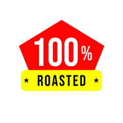100% roasted png, nut tag, premium label