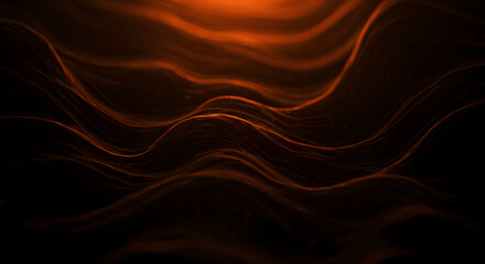 Obraz premium Sinuous Light Wave on Dark Elegant Flow Energy Wave Glow Light 