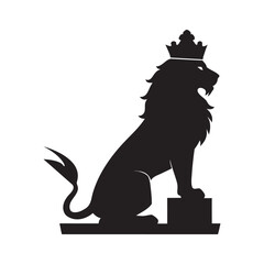 Royal Lion Protecting A Crown