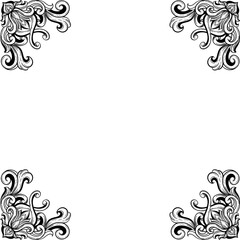 abstract floral frame