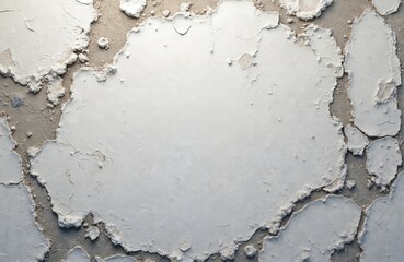 Obraz premium Weathered wall texture beautiful decay with cracked plaster revealing aged concrete beneath. Grungy, vintage surface features rough, dirty patches, distressed abstract design, ideal for backgrounds,